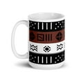 thumbnail image 3 of Brown Black African Pattern Ceramic Coffee Mug Tribal Boho Style Tea Cup 15 oz Reflektion Design, 3 of 8