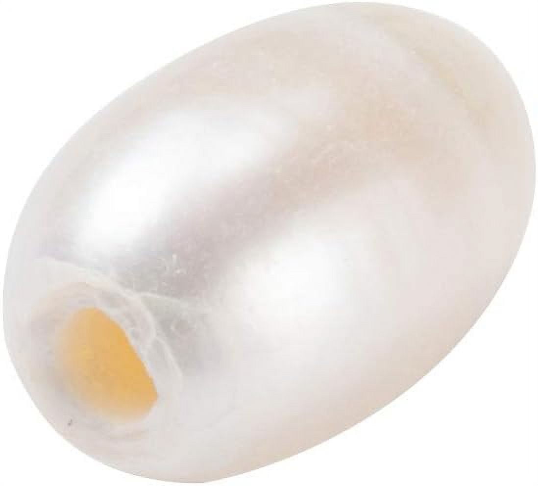 100pcs Large Hole Pearl Beads 7-10mm Natural Cultured Freshwater Pearl Loose Beads Natural Oval Pearls for Leather Cord Beading Jewelry Making DIY Crafts Hole: 1 8mm