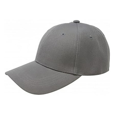 Jordefano 3 Pack Plain Baseball Cap Hat Adjustable Back (Grey)
