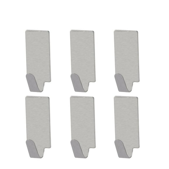 BRIGHTFUFU 12pcs adhesiva acero inoxidable Toalla toalla ganchos Bastidores ganchos de pared para cocina cuarto de baño