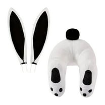 Easter Decor Bunny Butt Wreath Kit Cute Butt With Ears For Home Wall Hanging Cartoon Ornament Decoration Welcome Sign Wreath Attachment Plaid Spring Diy Easter Decorations