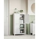 thumbnail image 4 of VASAGLE Mueble de Baño, Armario de Baño, Armario de Cocina, con 4 Puertas, Estantes Ajustables, 30 x 60 x 110 cm, Blanco, 4 of 5