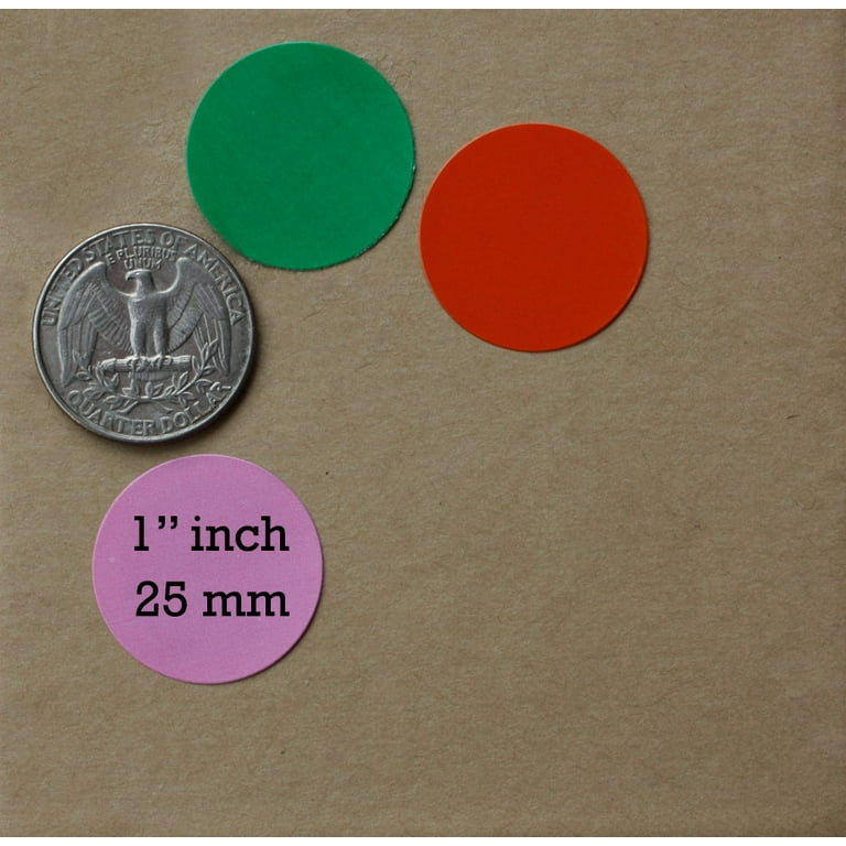 Envelope seals stickers glitter 1 inch 25 mm, Red colored Labels