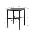 Nuu Garden 28 inch Patio Bar Table with Umbrella Hole, Steel Metal