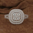 thumbnail image 4 of Costeam Sizes 6-10 Micro Pave Full Diamond Ring Rose Gold Color，Glamorous Jewelry for Valentine’s Day Gift，Daily Wear Accessory, 4 of 4