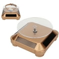 thumbnail image 2 of Rotating Solar Energy Jewelry Display Simple And Stylish Makeup Holder Rack Solar Powered Display Stand, Turntable Display Stand, For Jewelry Stores Boutiques Gold, 2 of 8
