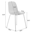 thumbnail image 4 of LSSBOUGHT Modern Plastic Dining Chairs Industrial Side Chairs with Metal Legs Set of 2 Set of 4 - White-4-Piece, 4 of 5