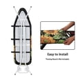 thumbnail image 4 of HELLHERO Polyester Fiber Fabric Iron Board Cover 3 Fasteners Elastic Edge Replacement Ironing Board Covets for Home Ironing, 4 of 5