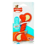 Nylabone Puppy Chew Double Action Bacon Flavor Dog Toy, X-Small
