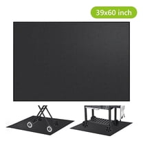 Tripumer Under Grill Mat Grill Mats for Outdoor 39 x 60 inch Fireplace Mat Fire Resistent Fireplace Hearth Mat BBQ Mat Waterproof Oil-Proof Grill Floor Pads Fire Pit Mat Black