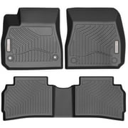 Ledkingdomus TPE Rubber Front and Rear 3 PCS for 2016 2017 2018 2019 2020 2021 2022 2023 Chevrolet Malibu Floor Mats Set, All-Weather