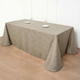thumbnail image 5 of BalsaCircle 90" x 156" Taupe Rectangular Premium Polyester Faux Burlap Tablecloth Reception, 5 of 8