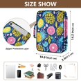thumbnail image 3 of Haosy Accordion File Organizer Zipper Binder 500 Sheet 6-Tab Expanding File Folder Multi-Pocket 1.2 Inch 3 Ring Vibrant Tropical Pineapple Orange, 3 of 7