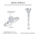 thumbnail image 5 of Pear Shaped Lab Diamond Cathedral Engagement Ring (EF-VS Quality), 14K White Gold, US 11.50, 5 of 8