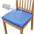 thumbnail image 1 of Nvzi Waterproof PU Leather Seat Covers for Dining Chairs, 2 Pack Dining Room Chair Seat Covers, Kitchen Chair Seat Covers Protectors 14.17-18.89inch (Dark Blue), 1 of 5