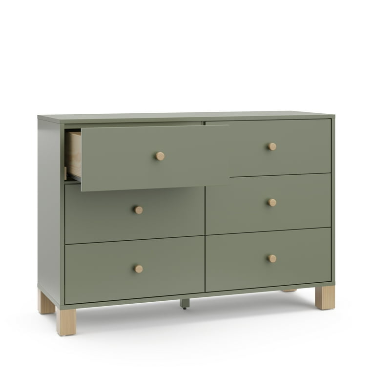 storkcraft green dresser Addy Hideaway Dresser | Handcrafted 8 Drawer Dresser & Hideaway | American-Made main image 1