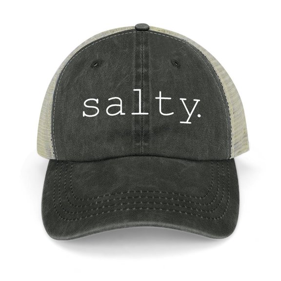 Salty Black Hat Adjustable Funny Fashion Unisex Baseball Cap for Men Women