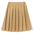 thumbnail image 4 of Leey-World Girls Pleated Mini Skirt Short High Waist School Uniform(Khaki,6-7 Years), 4 of 4