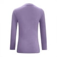 thumbnail image 5 of Ecqkame Fall Sweaters For Women 2024 Knitted Turtle Neck Solid Color Top Button Cuff Long Sleeved Casual Base Sweater A-Purple XL on Clearance, 5 of 5
