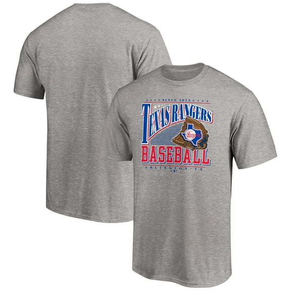 Men's Heather Gray Texas Rangers Cooperstown Collection Winning Time T-Shirt