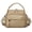 Khaki, variant on Women's Lightweight Nylon Crossbody Bag with Handle, Zipper Pocket, Compact Briefcase
