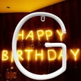 thumbnail image 2 of Lámpara decorativa con forma de letra de luz de neón LED cálida para propuesta fiesta de cumpleaños vacaciones G, 2 of 7