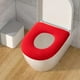 thumbnail image 5 of Cojín de asiento de inodoro universal | Funda lavable de punto en forma de O – vellón suave, rojo, 48 cm – comodidad acogedora, ajuste antideslizante, reutilizable, higiénica para la temporada de, 5 of 6