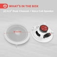 thumbnail image 6 of Pyle PDIC60 6.5 Inch 250 Watt 2 Way Round In Wall Home Speakers System, 6 of 7