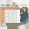 thumbnail image 4 of SHIBEVER Womens Hoodies Sweatshirts Striped Color Block Hooded Pullover V Neck Long Sleeve Shirts for Women Tops Loose Casual Lightweight Tunic Tops Fall Clothing, 4 of 7