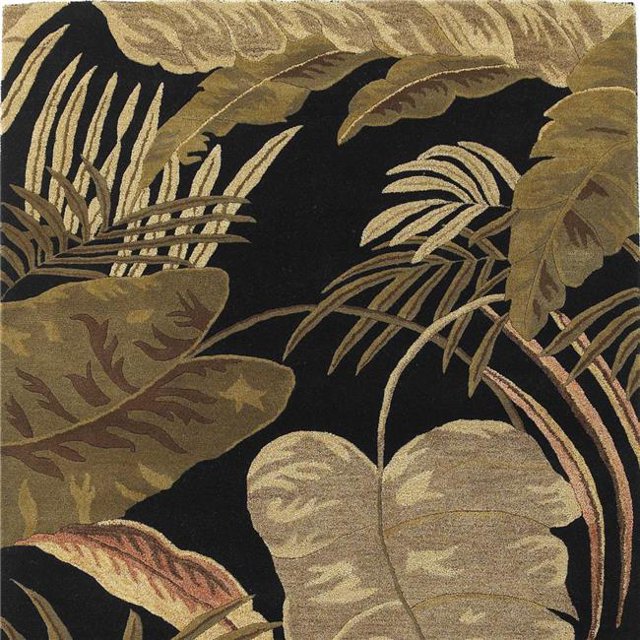 HomeRoots 352445 3 ft. 3 in. x 5 ft. 3 in. Wool Midnight Area Rug