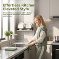 thumbnail image 3 of Aemutady Black Stainless Steel Over Sink Dish Drying Rack Wall Mount Shelf for Plates with Drain Tray, 3 of 6