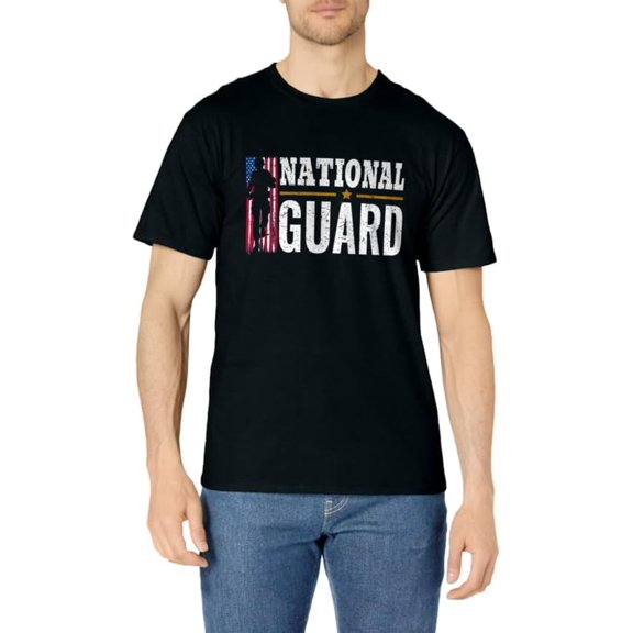 National Guard American Flag Proud Patriotic Gift T-Shirt