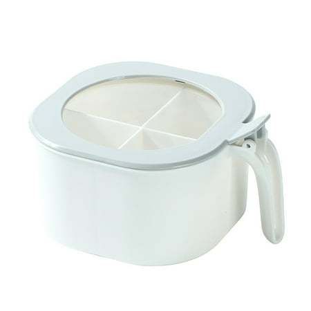

UDIYO Spice Pot Large Capacity Spice Pots Multifunctional Separated Insulation Four Grids Spice Box for Home