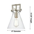 thumbnail image 2 of Innovations Lighting  Newton Cone - 3 Light 8" Cord Hung Linear Pendant. Clear/Brushed Satin Nickel, 2 of 5