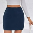 thumbnail image 6 of JGNGSHN Womens Corduroy Solid Color Mini Skirt Fall Winter High Waisted Bodycon Pencil Skirt, 6 of 7