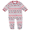 thumbnail image 2 of Newborn & Infant WEAR by Erin Andrews Kansas City Chiefs Allover Print Full-Zip Sleeper & Bib Set, 2 of 3