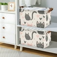 thumbnail image 6 of Ryvnso Cute Cats and Heart Storage Bins Large Basket Foldable Cube Toys Organizer with Handles 1 PC, 6 of 7