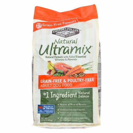 Castor And Pollux Ultra Mix Dog Food - Salmon - Pack of 5 - 5.5