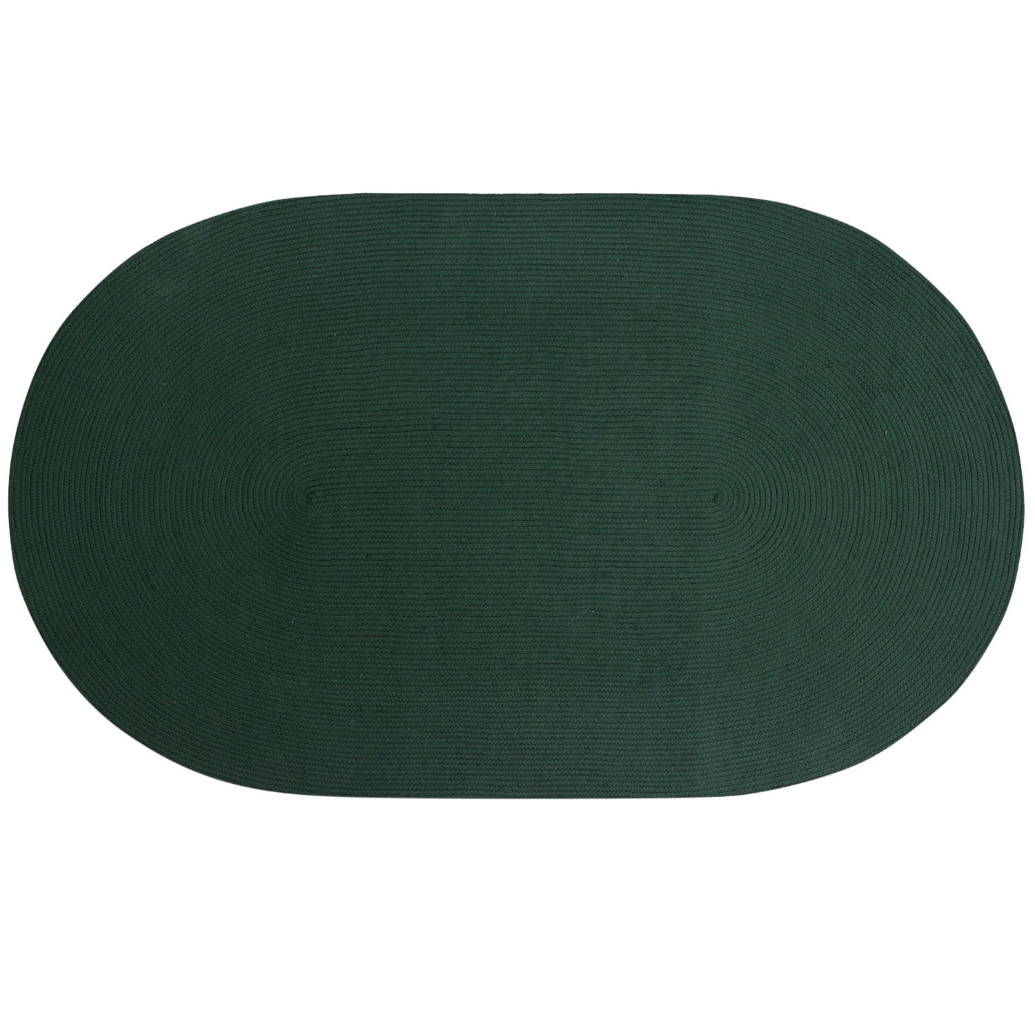 Better Trends 7.3' x 9.3' Oval Braided Rug 100% Polypropylene Durable & Stain Resistant Reversible Indoor Area Utility Rug Alpine Solid Collection - (Hunter Solid)