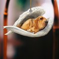 thumbnail image 4 of Car Angel Puppy Sleeping Car Trailer dentro del espejo retrovisor Penda decorativa Wmkox8yii fhajkh779, 4 of 6
