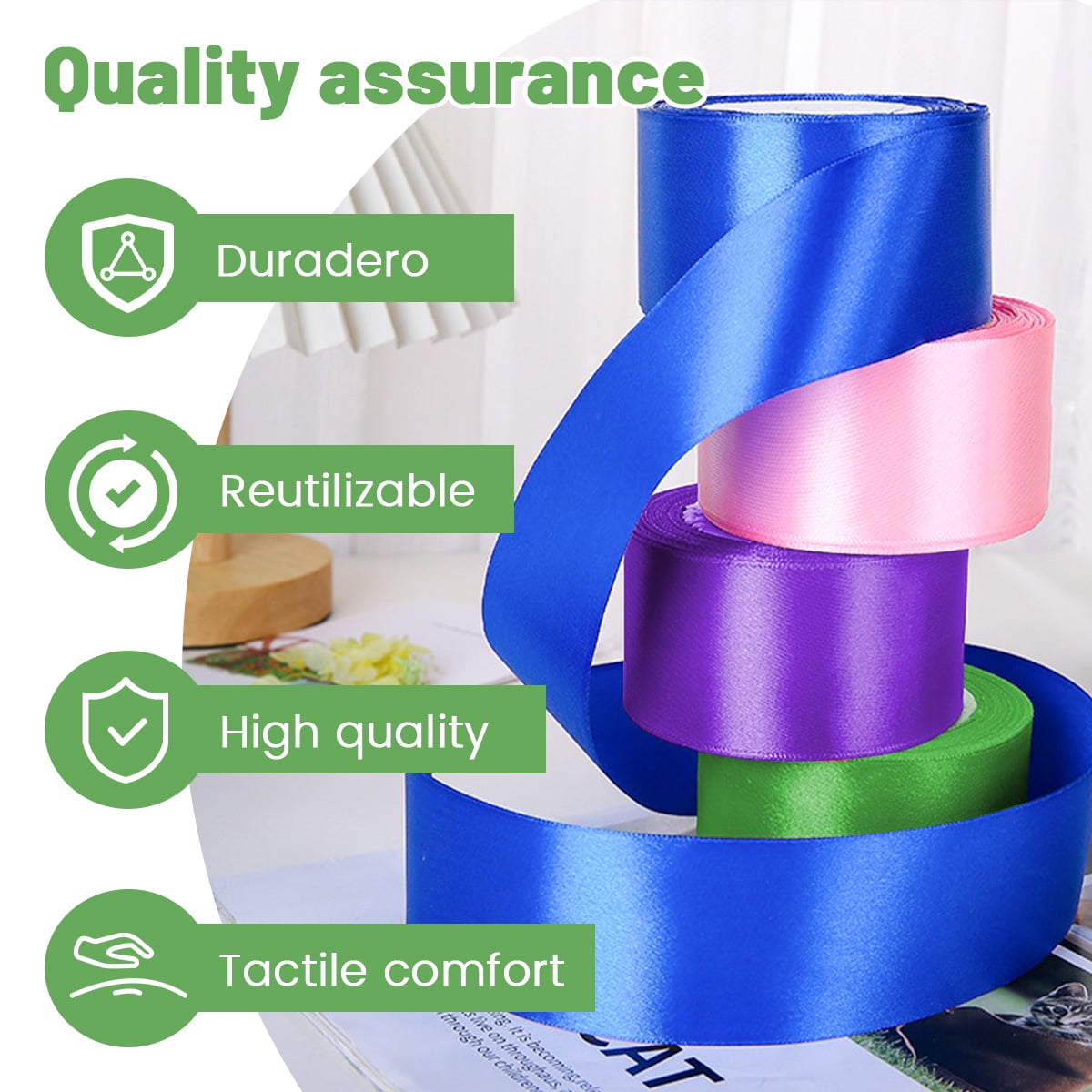 10Rolls Solid Color Satin Ribbon, Ribbon for Flower Bouquet, Craft Fabric Ribbon, Bouquet Ribbon for Flowers, Ribbons for Crafts