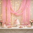 thumbnail image 3 of Wedding Arch Drapes 29.5x236.2 Inch Sheer Chiffon Fabric Soft Flowy Gauze Curtain for Outdoor Ceremony Party Stage Decor, 3 of 6