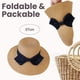 thumbnail image 5 of Sombrero de paja con circunferencia de 56-58 cm, sombrero con lazo, sombrero de protección solar, sombrero de verano, sombrero de playa con protección solar para mujer, parasol, sombrero, 5 of 5