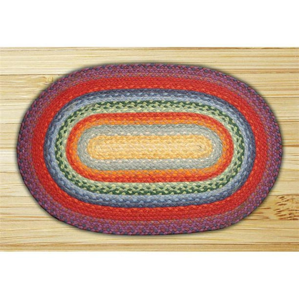 Earth Rugs 03400 Rainbow 1 Oval Rug