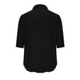 thumbnail image 5 of Nnhblu Womens Summer Tops Dressy Casual Long Sleeve Ladies Tops and Blouses V Neck Black, 5 of 7