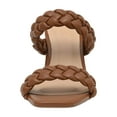 thumbnail image 2 of Dunes + CUSHIONAIRE Technology Women's Iris braided Heel Sandal +Memory Foam and Wide Widths Available, Brown 9.5 W, 2 of 5