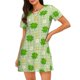 thumbnail image 1 of Balery St Patrick's Day11 Camisón de manga corta con cuello redondo para mujer, cómodo y elegante., 1 of 6