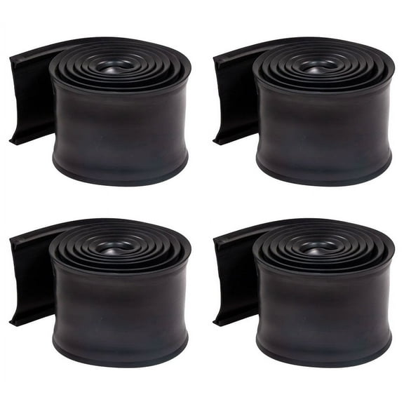 4 Pack 2" Fuel Tank Strap Isolator for Semi Trucks - 12 ft. Length, Black