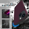 thumbnail image 5 of For iPhone 13 Pro Premium Minimalistic Slim Tough ShockProof Hybrid Case Cover - Magenta Purple, 5 of 5