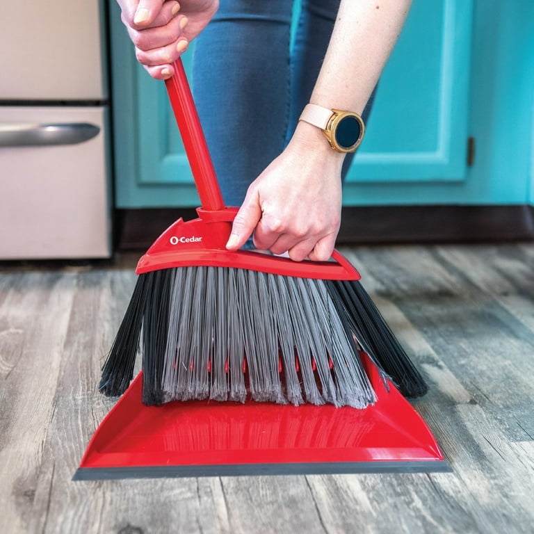 O-Cedar Pet Pro Power Corner Broom with Advanced Step-on Dust Pan